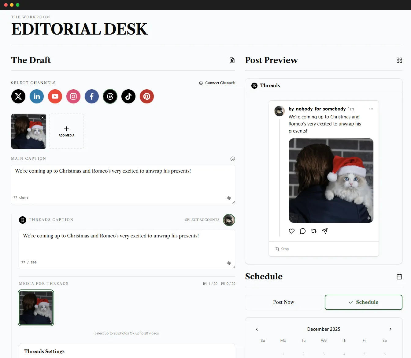 Threads Scheduler Interface